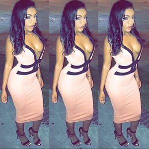 Pink and Black Dress